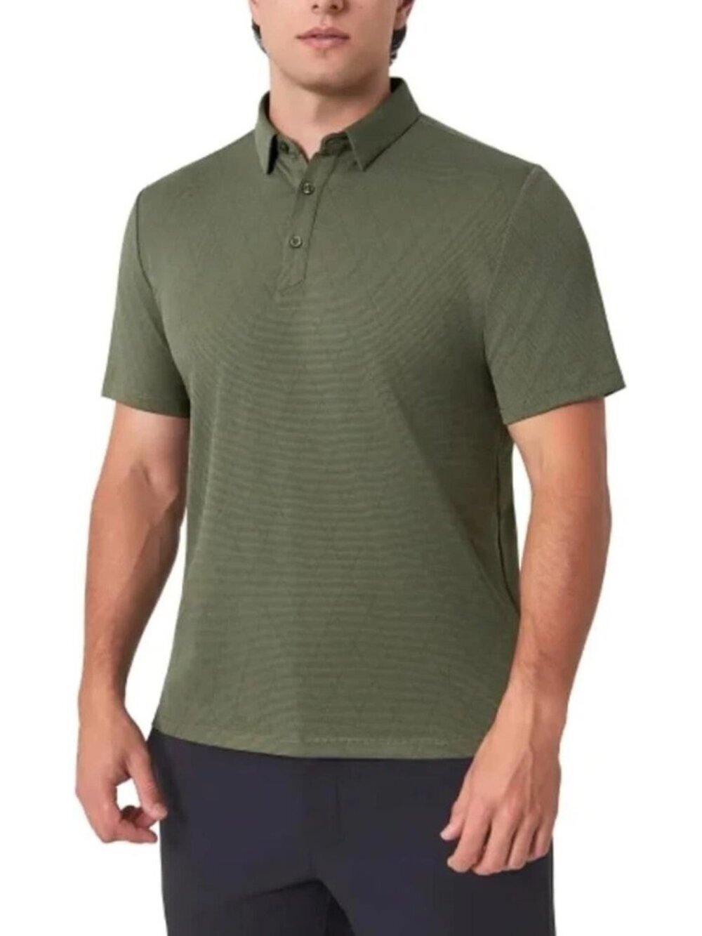 Modern Ambition Men's L Green Short Sleeve Polo Shirt  Polyester L1550